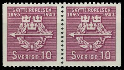 Schweden 1943 Nr 300Dl Dr postfrisch WAAGR PAAR X57CC76