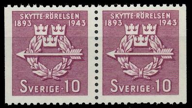 Schweden 1943 Nr 300Dl Dr postfrisch WAAGR PAAR X57CC6E