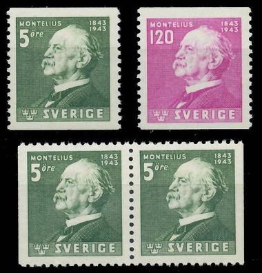 Schweden 1943 Nr 302A-303A + 302Dl Dr postfrisch X57CCD6