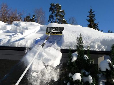 Schneeschaufel Dach mit Kantenschutz, Einstellbereich 201-630 cm, Dachschneeräumer