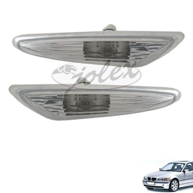 Seitenblinker Seitliche Blinker weiß rechts + links für BMW 3er E46 Facelift 01-05