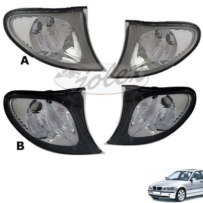 Blinker Blinkleuchte rechts + links KLAR Set Satz Paar für BMW E46 Facelift 01-05