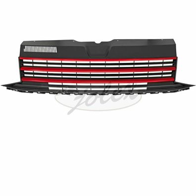 Kühlergitter Kühlergrill Grill CLEAN schwarz-rot Sportgrill Tuning für VW T6 NEU