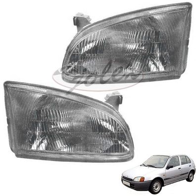 Scheinwerfer Hauptscheinwerfer rechts + links SET H4 für Toyota Starlet P9 96-00 NEU