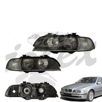 Scheinwerfer Blinker weiß + Stellmotor LWR-Motor rechts + links für BMW 5er E39 96-