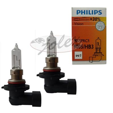 2x Philips HB3 Vision 9005 Birne Halogenlampe + 30% Set Satz / 12V 65W P20D NEU