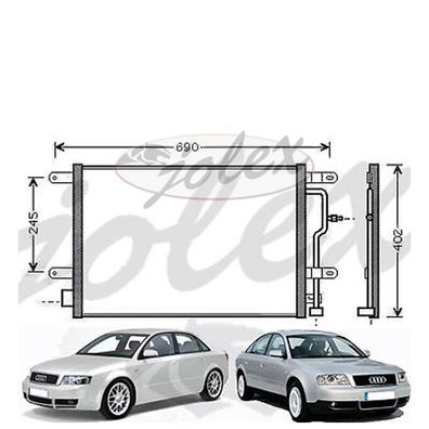 Klimakühler Kondensator Klimaanlage Audi A4 8E A6 01-04