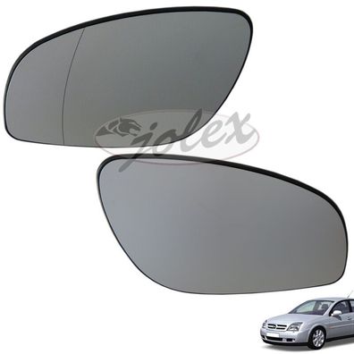 Spiegelglas für Spiegel Außenspiegel rechts + links SET SATZ Opel Vectra C Signum