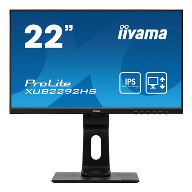 iiyama XUB2292HS-B1 Monitor, 4 ms, 54 cm, 21 Zoll, 1920 x 1080 Pixel, 250 cd/ m²