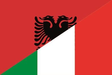 Aufkleber Fahne Flagge Albanien-Italien verschiedene Größen