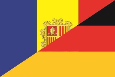 Aufkleber Fahne Flagge Andorra-Deutschland verschiedene Größen