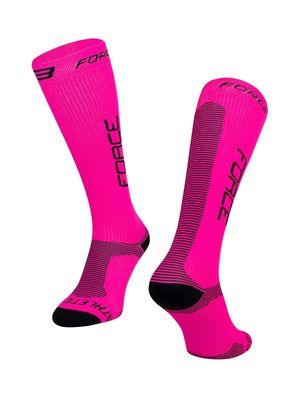 Socken FORCE Athletic PRO Compress. rosa-schwarz L-XL