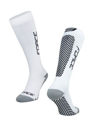 Socken FORCE Tessera Compression. weiß/ schwarz L-XL
