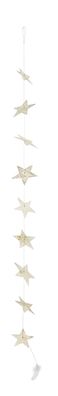 Weihnachtszauber Capizkette Sterne Weihnachtskette weiß 100 cm Räder