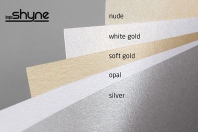 Majestic Shyne 120g/ m², DIN A4, 50 Blatt - White Gold - schimmerndes Papier