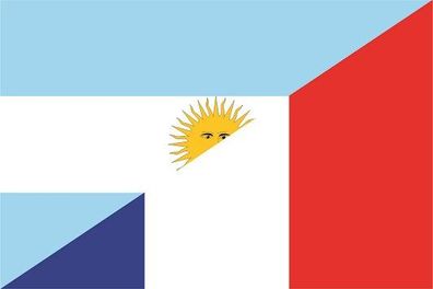 Aufkleber Fahne Flagge Argentinien-Frankreich verschiedene Größen