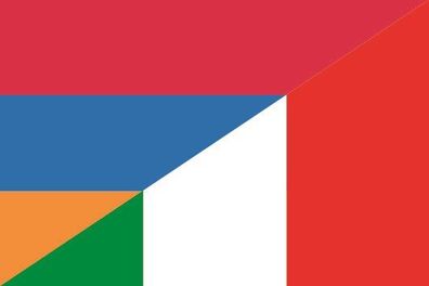 Aufkleber Fahne Flagge Armenien-Italien verschiedene Größen