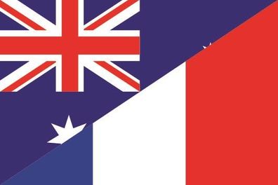 Aufkleber Fahne Flagge Australien-Frankreich verschiedene Größen