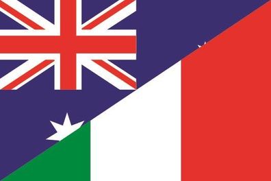 Aufkleber Fahne Flagge Australien-Italien verschiedene Größen