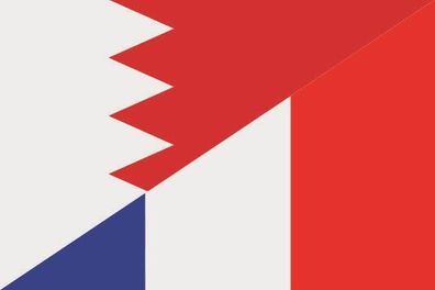 Aufkleber Fahne Flagge Bahrain-Frankreich verschiedene Größen