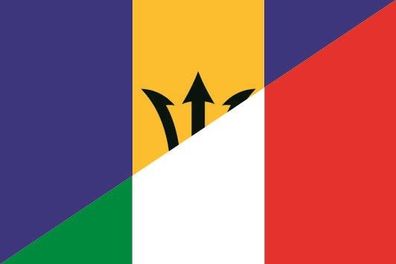 Aufkleber Fahne Flagge Barbados-Italien verschiedene Größen