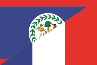 Aufkleber Fahne Flagge Belize-Frankreich verschiedene Größen