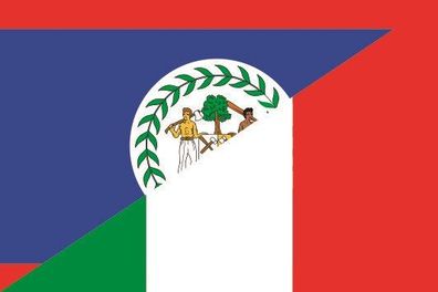 Aufkleber Fahne Flagge Belize-Italien verschiedene Größen