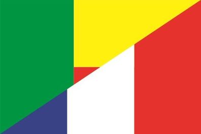 Aufkleber Fahne Flagge Benin-Frankreich verschiedene Größen