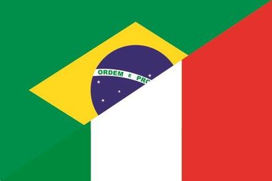 Aufkleber Fahne Flagge Brasilien-Italien verschiedene Größen