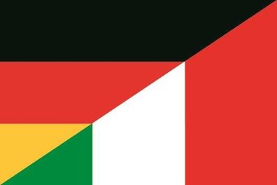 Aufkleber Fahne Flagge Deutschland-Italien verschiedene Größen