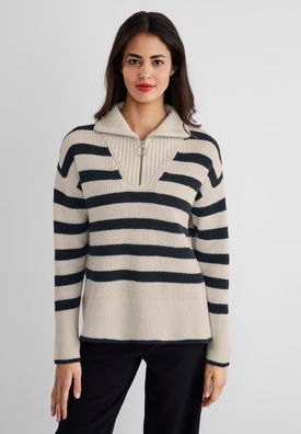 Street One - Cosy Troyerpullover in Lucid White