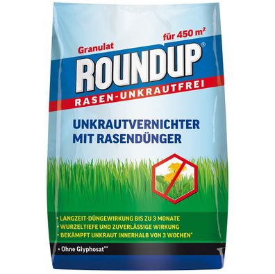 Roundup® RASEN-UNKRAUTFREI Granulat mit Rasendünger 9 kg für ca. 450 m²