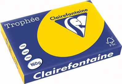 Clairefontaine Trophee Color 1110C Goldgelb 160g/ m² DIN-A3 - 250 Blatt