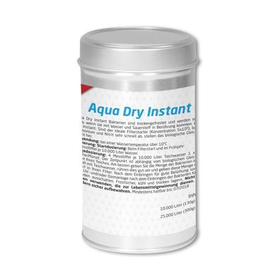 Aqua Dry Instant 130g Filterbakterien Starterbakterien Koiteich Teichfilter Koi