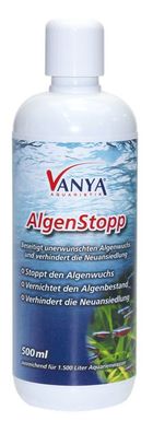 Vanya AlgenStopp 250ml stoppt den Algenwuchs Aquarium Pflege Aquaristik Algen