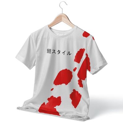 Koi Koiteich T-Shirt Design: Kohaku (rot, weiß)