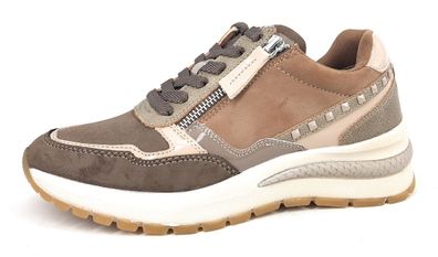 Tamaris Damenschuhe Schnürschuhe Sportive Sneaker Braun Freizeit