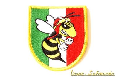 VESPA Aufnäher "Italy Wappen / Böse Wespe" - Italia Italien V50 PX Piaggio Patch