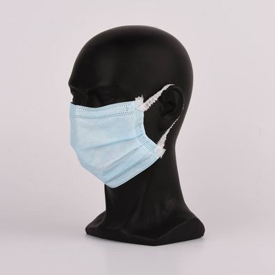 50 Stück Gesichtsmaske TYP IIR CE - OP Maske in Blau - Hergestellt in Deutschland