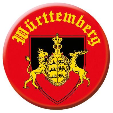 Button Anstecknadel - Württemberg - 03700 - Gr. ca. 2,5 cm - mit Aufdruck