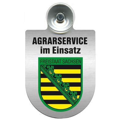 Einsatzschild für Windschutzscheibe incl. Saugnapf - Agrarservice im Einsatz - 30973