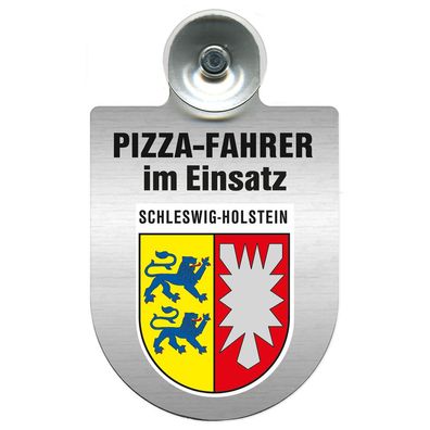 Einsatzschild Windschutzscheibe incl. Saugnapf - Pizzafahrer im Einsatz - 309742 Regi