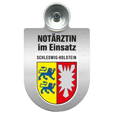 Einsatzschild Windschutzscheibe incl. Saugnapf - Notärztin im Einsatz - 393827 - Reg