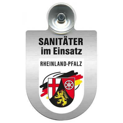 Einsatzschild Windschutzscheibe incl. Saugnapf - Sanitäter im Einsatz - 309396- Re