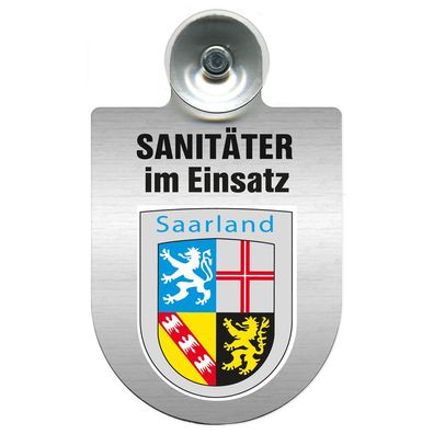 Einsatzschild Windschutzscheibe incl. Saugnapf - Sanitäter im Einsatz - 309396- Re