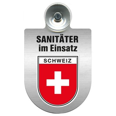 Einsatzschild Windschutzscheibe incl. Saugnapf - Sanitäter im Einsatz - 309396- Re