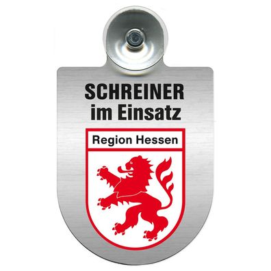 Einsatzschild Windschutzscheibe incl. Saugnapf - Schreiner im Einsatz - 309461 Region