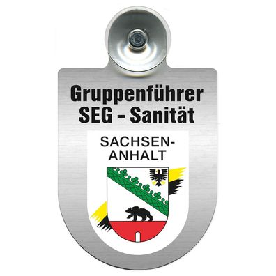 Einsatzschild Windschutzscheibe incl. Saugnapf - SEG-Sanitäter im Einsatz - 309475 R