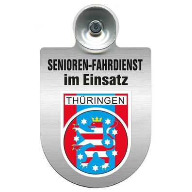 Einsatzschild Windschutzscheibe incl. Saugnapf - Senioren Fahrdienst im Einsatz - 309