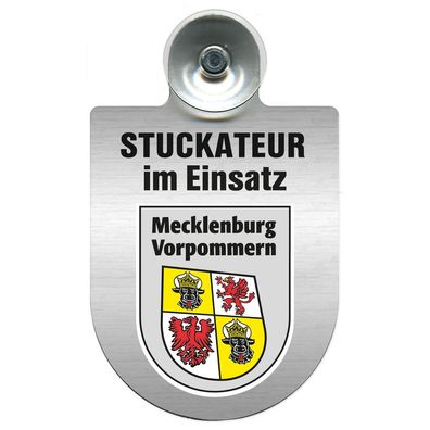 Einsatzschild Windschutzscheibe incl. Saugnapf - Stuckateur im Einsatz - 309747 - Reg